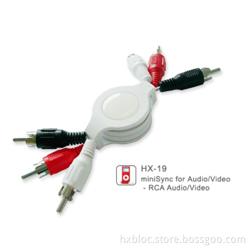 Retractable RCA Audio/Video Cables